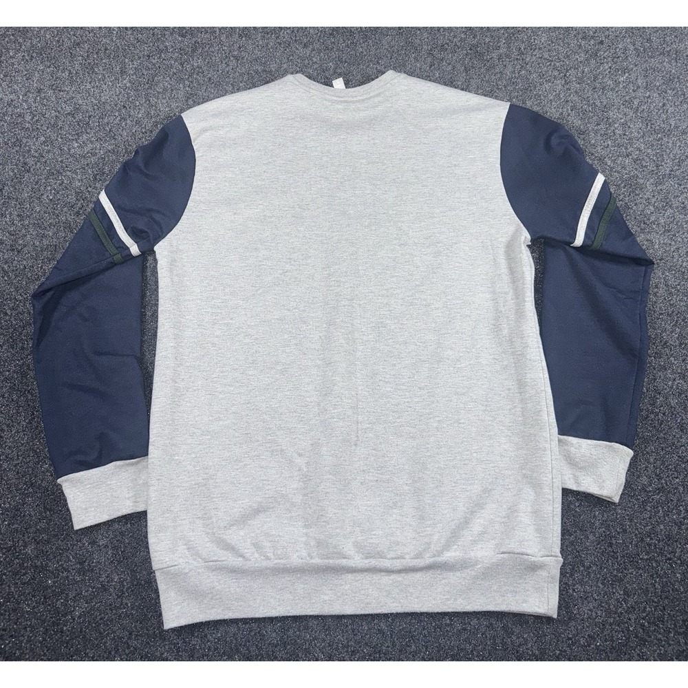Stanford Graphic Crewneck Sweatshirt Gray Blue Sleeves EST.83 BZ Size Small - Picture 4 of 7